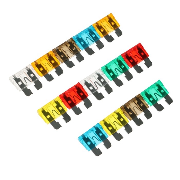 Предохранитель стандарт, 5А, 7.5А, 10А, 15А, 20А, 25А, 30А, набор 14 шт Предохранитель стандарт, 5А, 7.5А, 10А, 15А, 20А, 25А, 30А, набор 14 шт