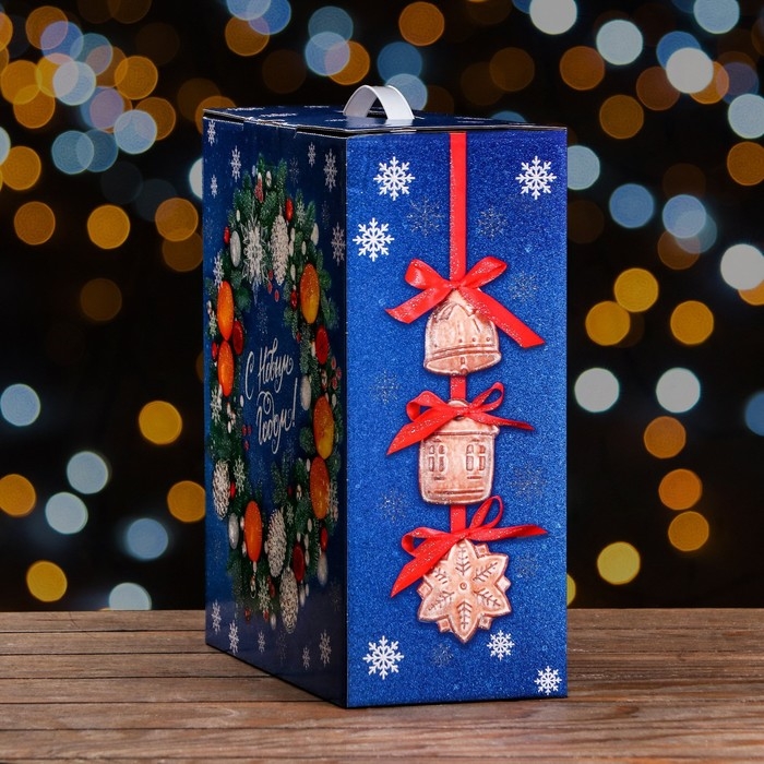Новый год. Подарочная коробка Новый год. Подарочная коробка "Новогодний декор" , 28,5 х 14 х 33 см.