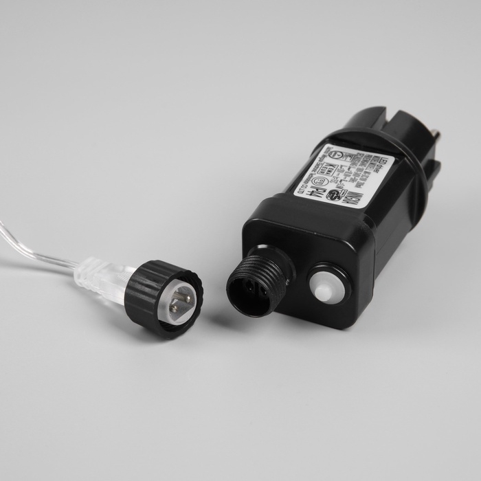 Гирлянда «Мишура» 20 м роса, IP44, серебристая нить, 600 LED, 8 режимов, свечение мульти, 18 В Гирлянда «Мишура» 20 м роса, IP44, серебристая нить, 600 LED, 8 режимов, свечение мульти, 18 В