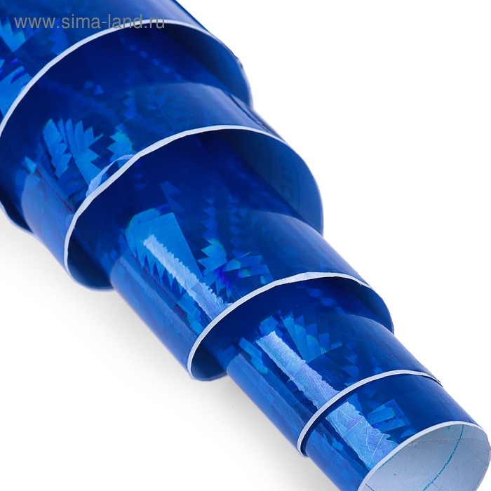 Пленка самоклеящаяся, голография, синяя, 0.45 х 3 м, 3 мкр,  Пленка самоклеящаяся, голография, синяя, 0.45 х 3 м, 3 мкр, "Ромбы"