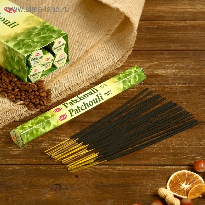 Благовония Благовония "HEM" 20 палочек угольные Пачули