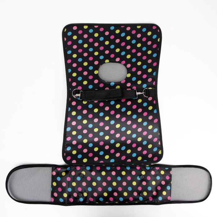 Сумка - переноска для животных  Сумка - переноска для животных "Горошек", чёрная, размер М, 40 х 21 х 27 см