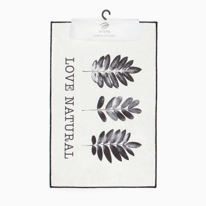 Коврик для ванной Этель Natural print 50х80 см,100% п/э, велюр Коврик для ванной Этель Natural print 50х80 см,100% п/э, велюр
