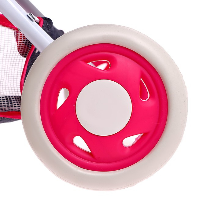 Коляска универсальная для кукол, с корзиной, металлический каркас, МИКС Коляска универсальная для кукол, с корзиной, металлический каркас, МИКС