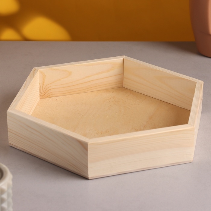 Кашпо деревянное, Шестёрка  28х24,5х5см Кашпо деревянное, Шестёрка  28х24,5х5см