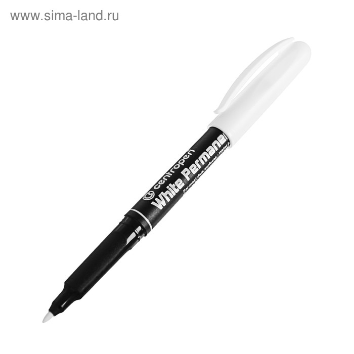 Маркер перманентный 2.5 мм Centropen 2686, линия 1,2 мм, цвет белый Маркер перманентный 2.5 мм Centropen 2686, линия 1,2 мм, цвет белый