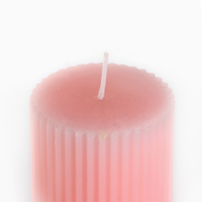 Свеча новогодняя столбик интерьерная «Новый год: Чудесного нового года», аромат роза, 7,5 х 5 см