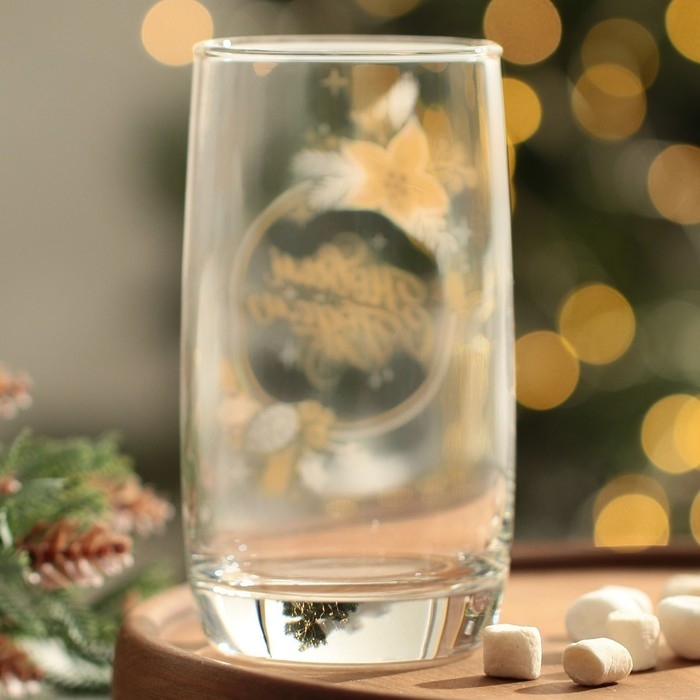 Новый год. Стакан стеклянный «С Новым годом», 330 мл Новый год. Стакан стеклянный «С Новым годом», 330 мл