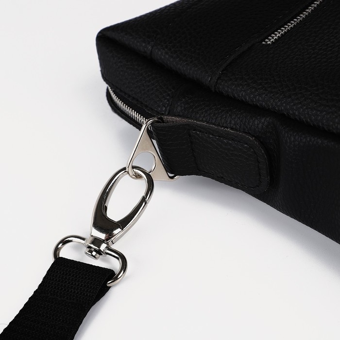 Сумка мужская через плечо TEXTURA, искусственная кожа, цвет чёрный Сумка мужская через плечо TEXTURA, искусственная кожа, цвет чёрный