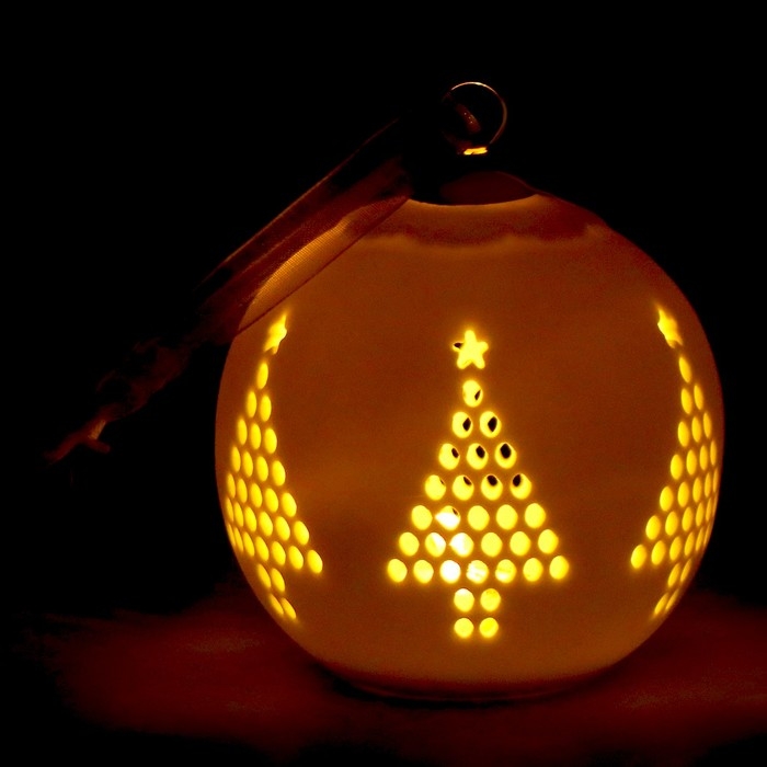 Новый год! Набор для творчества «Игрушка на ёлку. Шар-ёлка», керамический, со светодиодом Новый год! Набор для творчества «Игрушка на ёлку. Шар-ёлка», керамический, со светодиодом