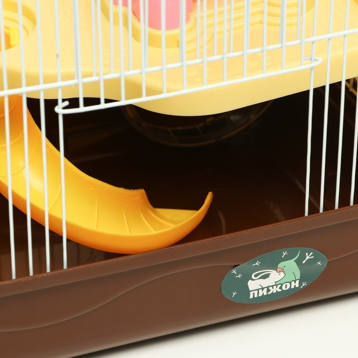 Клетка для грызунов Клетка для грызунов "Пижон" с замком, 31 х 24 х 27 см, коричневая