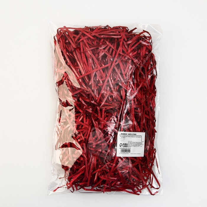 Наполнитель для шаров и подарков, упаковка, «Алый цветок» , 15 х 26 см Наполнитель для шаров и подарков, упаковка, «Алый цветок» , 15 х 26 см