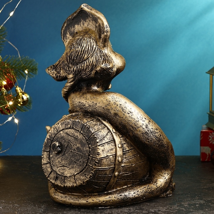 Копилка Копилка "Змея Василиса" черное золото, 30х20х25см