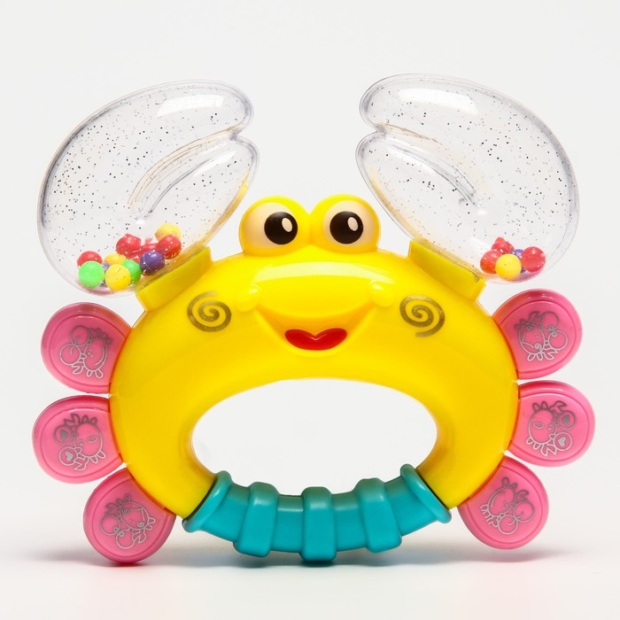 Погремушка «Крабик», цвет МИКС, Крошка Я, 12 см Погремушка «Крабик», цвет МИКС, Крошка Я, 12 см