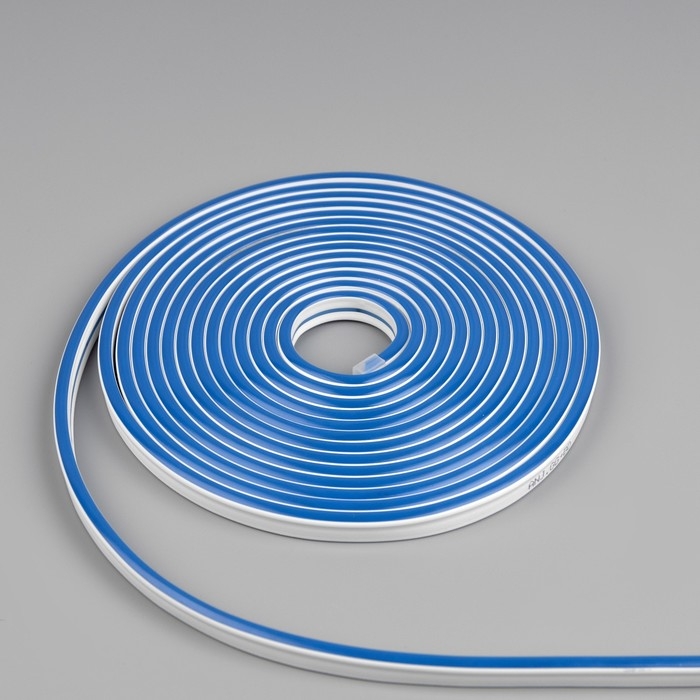 Гибкий неон Luazon Lighting 6 × 12 мм, IP65, 50 м, SMD2835, 120 LED/м, 12 В, свечение синее