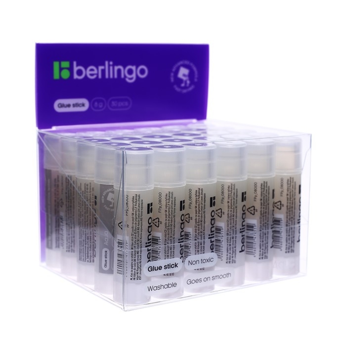 Клей-карандаш ПВП 8 г Berlingo, прозрачный Клей-карандаш ПВП 8 г Berlingo, прозрачный