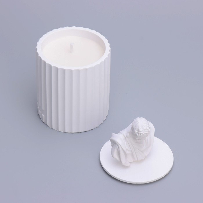 Свеча в бетоне ароматическая  Свеча в бетоне ароматическая "Микеланджело", 13х7 см, сочный лимон, соевый воск, 160 г