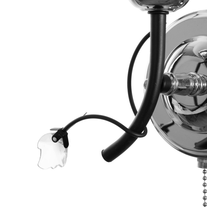 Бра "Алира" 1х40Вт E27 черный-хром 18х15х18 см.