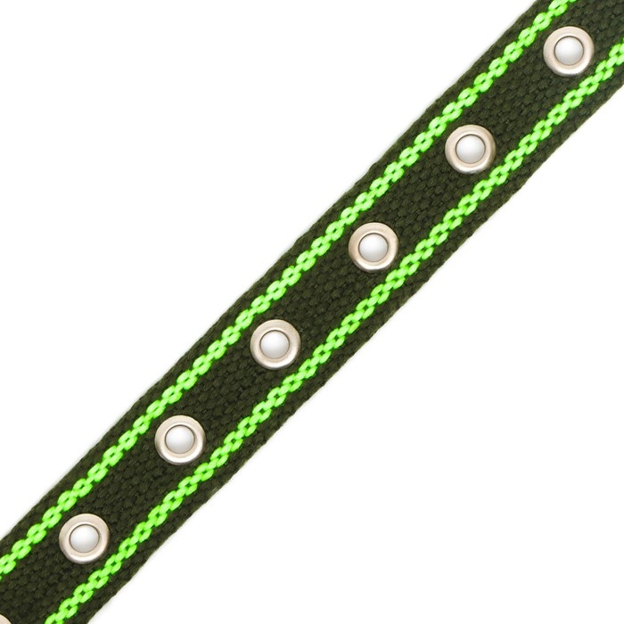 Ошейник брезентовый безразмерный однослойный, 57 х 2,5 см, ОШ 25-45 см, хаки/зелёный Ошейник брезентовый безразмерный однослойный, 57 х 2,5 см, ОШ 25-45 см, хаки/зелёный