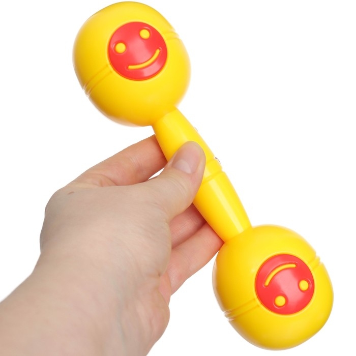 Погремушка «Перкуссия», шейкер, цвет желтый/красный, Крошка Я