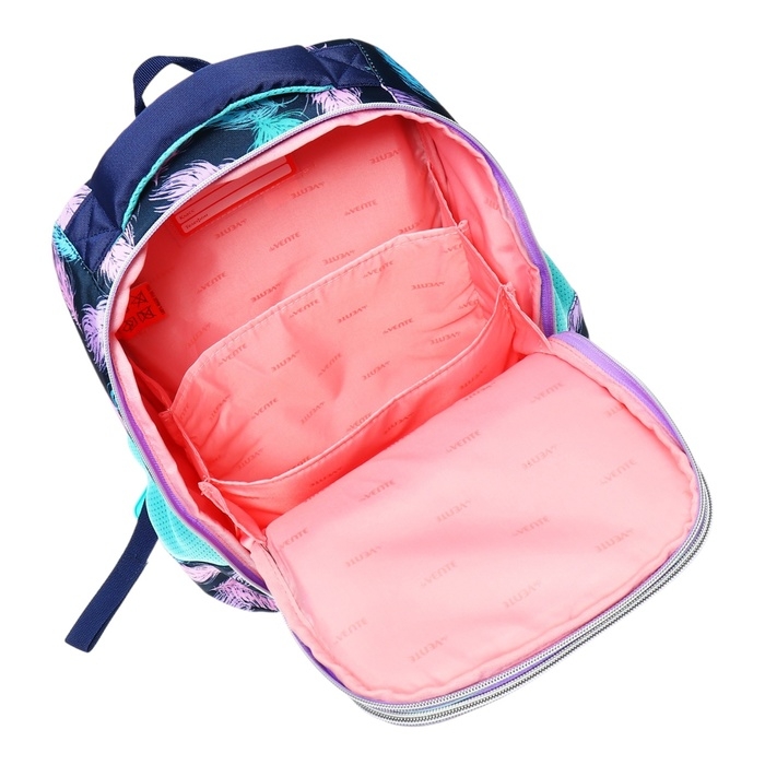 Рюкзак школьный 37х28х14, эргономичная спинка, deVENTE Smart 14L, Happy Owl, для девочек, бирюзовый/фиолетовый Рюкзак школьный 37х28х14, эргономичная спинка, deVENTE Smart 14L, Happy Owl, для девочек, бирюзовый/фиолетовый