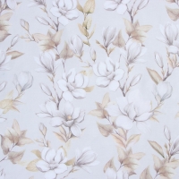 Постельное бельё Этель 2 сп Beige flowers, 175х215 см, 200х214 см, 50х70 см -2 шт, мако-сатин 114г/м2