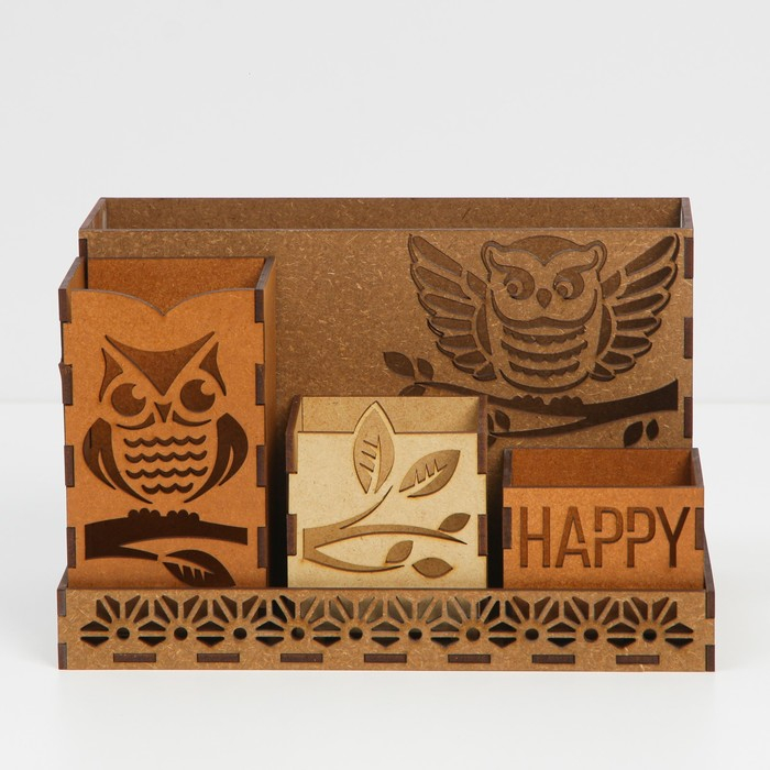 Органайзер для канцелярии настольный «Совы»