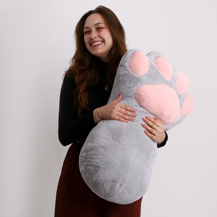 Мягкая игрушка «Лапа», 70 см, цвет серый