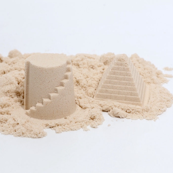 Кинетический песок, 2 формочки, 200 гр, цвет белый Кинетический песок, 2 формочки, 200 гр, цвет белый