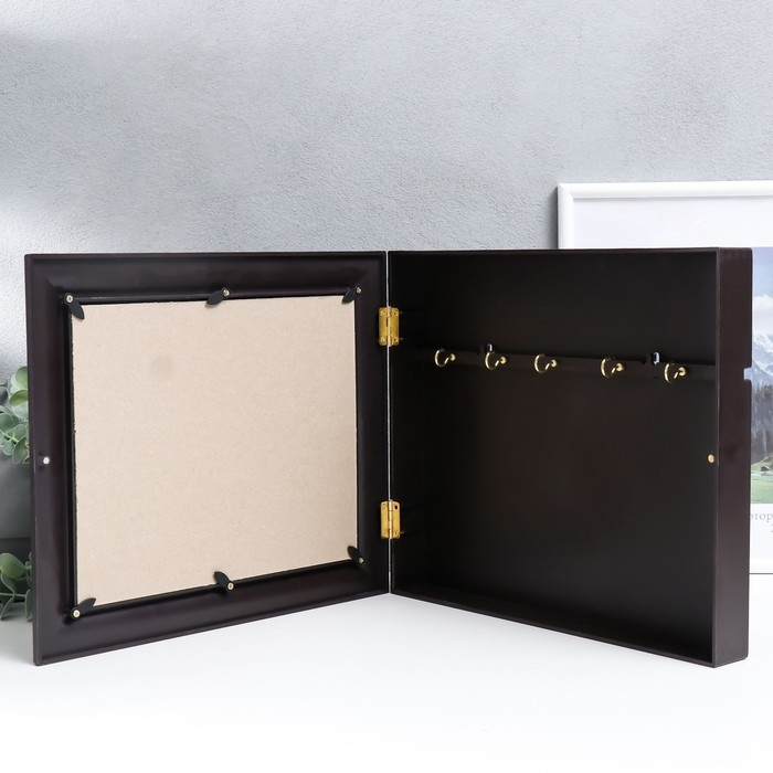 Ключница Ключница "Утки у лесного домика" Венге 26,5х31,5х4,5 см МИКС