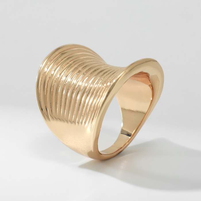 Кольцо металл «Тренд» пружинка, цвет золото, размер 16