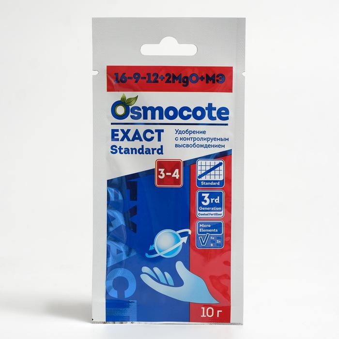 Osmocote Exact Standard 3-4 месяца длительность действия, NPK 16-9-12+2MgO+МЭ, 10 г Osmocote Exact Standard 3-4 месяца длительность действия, NPK 16-9-12+2MgO+МЭ, 10 г