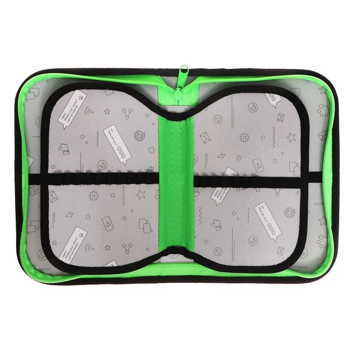 Пенал 3 секции, вкладка внутри, 140 х 210 х 40 мм, тканевый, Calligrata TOP Block  Пенал 3 секции, вкладка внутри, 140 х 210 х 40 мм, тканевый, Calligrata TOP Block "Монстрики"