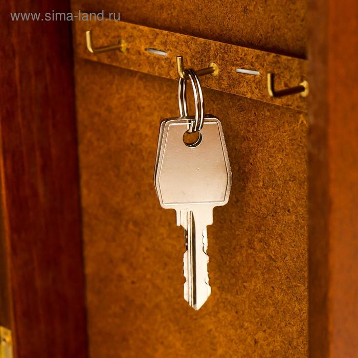 Ключница "Сова в ночи" орех 15х21 см