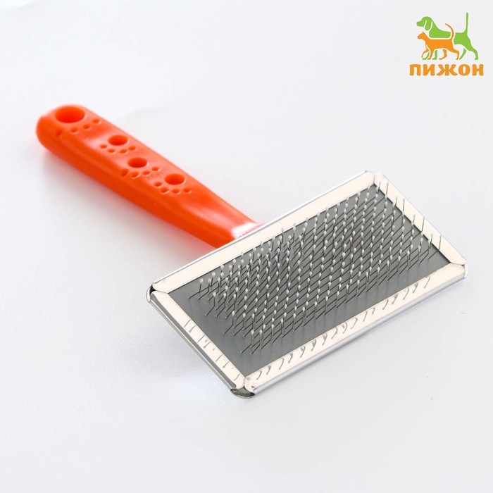 Пуходерка  Пуходерка "Лапки" средняя с каплями, 9 х 12 см, оранжевая