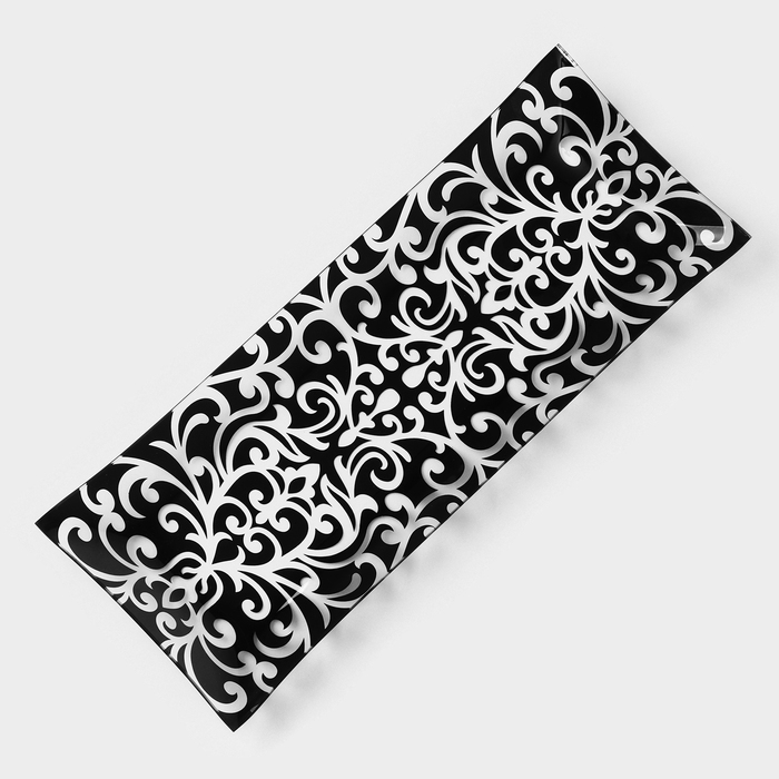 Блюдо стеклянное Доляна «Бухара», 36,5×15 см, цвет черный Блюдо стеклянное Доляна «Бухара», 36,5×15 см, цвет черный