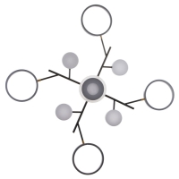 Люстра с ПДУ 2300/9GR LED 190Вт 3000-6000К серый 85х85х9 см BayerLux