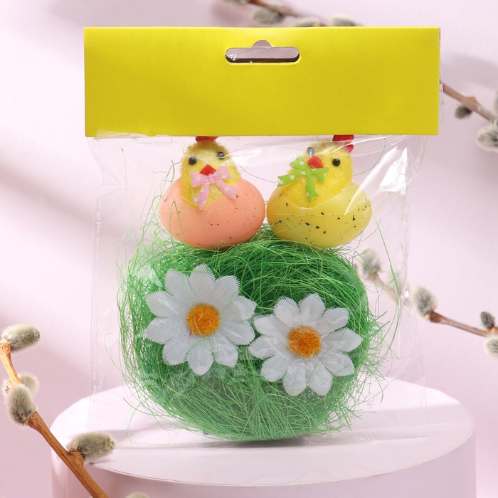 Набор для декора пасхальный «Цыплята» 2 × 11 × 11 см Набор для декора пасхальный «Цыплята» 2 × 11 × 11 см