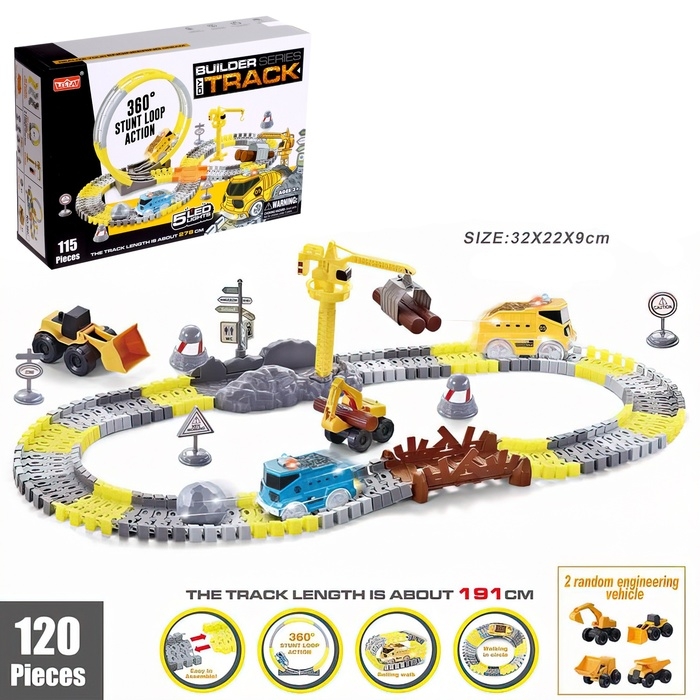 Автотрек «Стройка», гибкий, 115 деталей Автотрек «Стройка», гибкий, 115 деталей