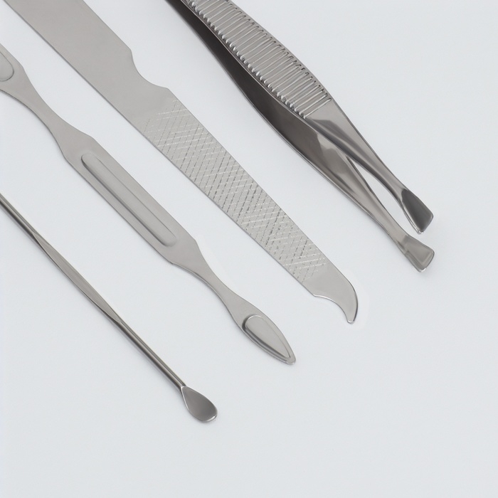 Набор маникюрный «Нежные пионы», 7 предметов, в футляре