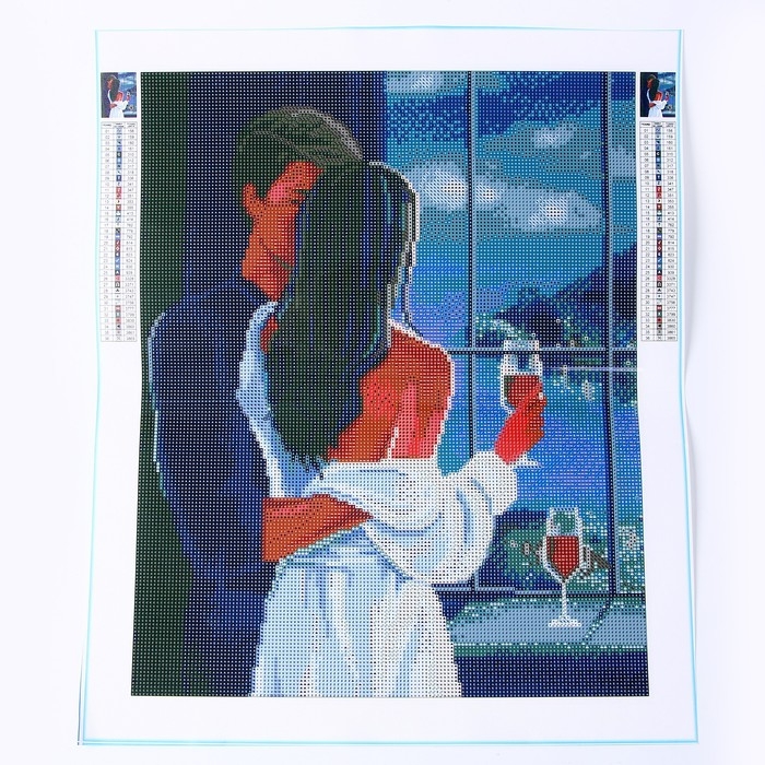 Алмазная мозаика с полным заполнением на холсте «Влюбленная пара», 40 х 50 см Алмазная мозаика с полным заполнением на холсте «Влюбленная пара», 40 х 50 см