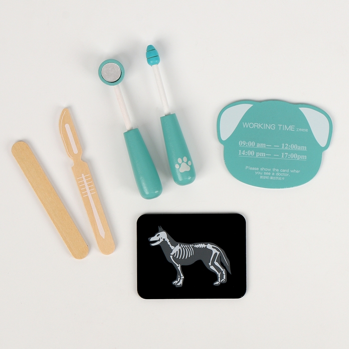 Детский набор доктора «Ветеринар», 20 деталей+собака+сумка, 19х24х15 см Детский набор доктора «Ветеринар», 20 деталей+собака+сумка, 19х24х15 см