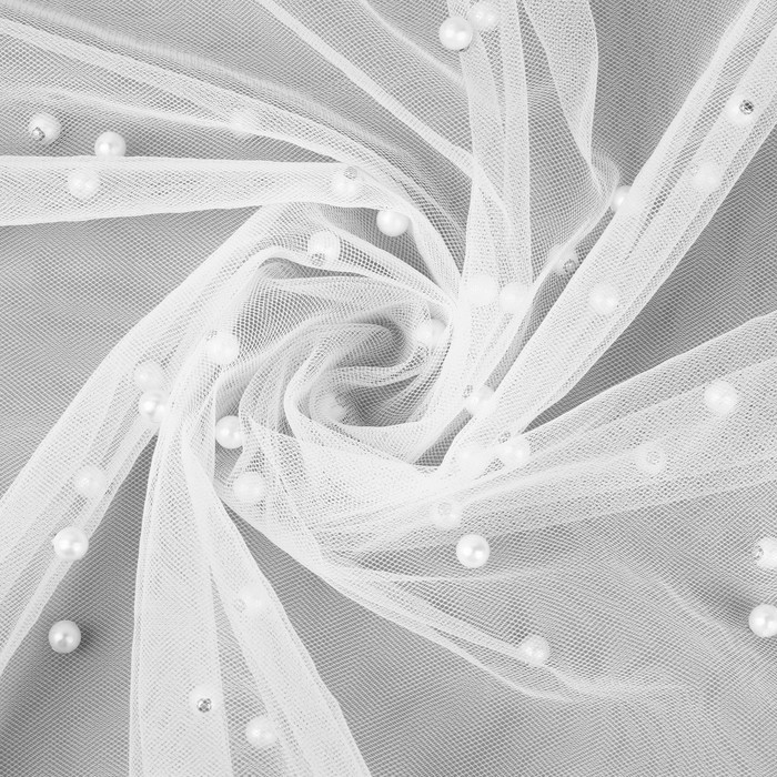 Сетка с бусинами, 150 см, 1 ± 0,2 м, цвет белый Сетка с бусинами, 150 см, 1 ± 0,2 м, цвет белый
