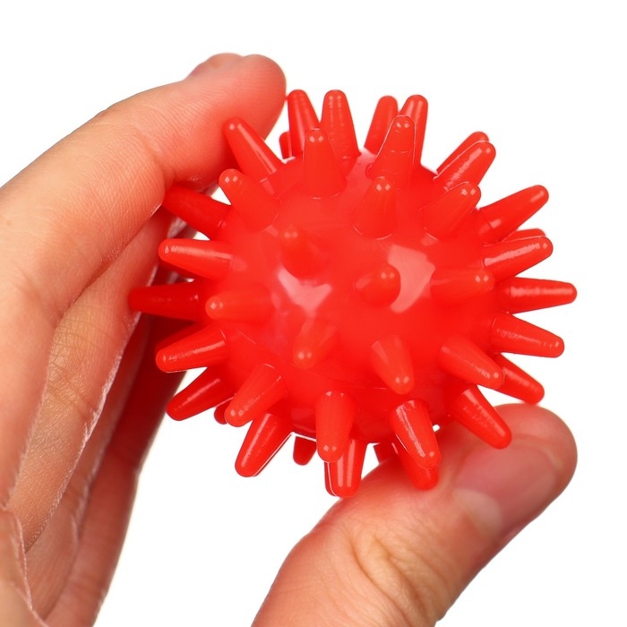 Мяч массажный ø5 см, цвет красный, Крошка Я Мяч массажный ø5 см, цвет красный, Крошка Я