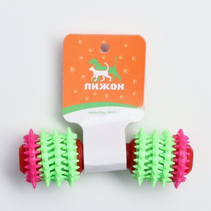Игрушка жевательная 15,5 х 5,5 см, красная/зелёная/розовая Игрушка жевательная 15,5 х 5,5 см, красная/зелёная/розовая