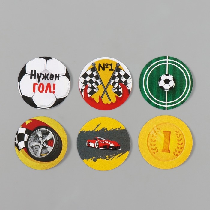 Наклейка бумага Наклейка бумага "Футбол" d=2,5 см 252 шт в рулоне