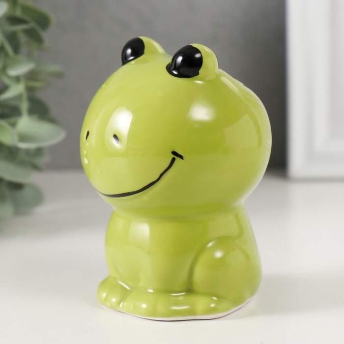 Копилка керамика Копилка керамика "Маленький зелёный лягушонок" 7х6,8х10 см