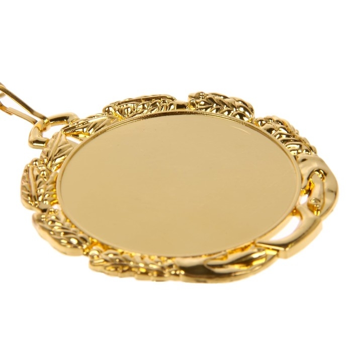 Медаль под нанесение 009, d= 7 см. Цвет золото. С лентой Медаль под нанесение 009, d= 7 см. Цвет золото. С лентой