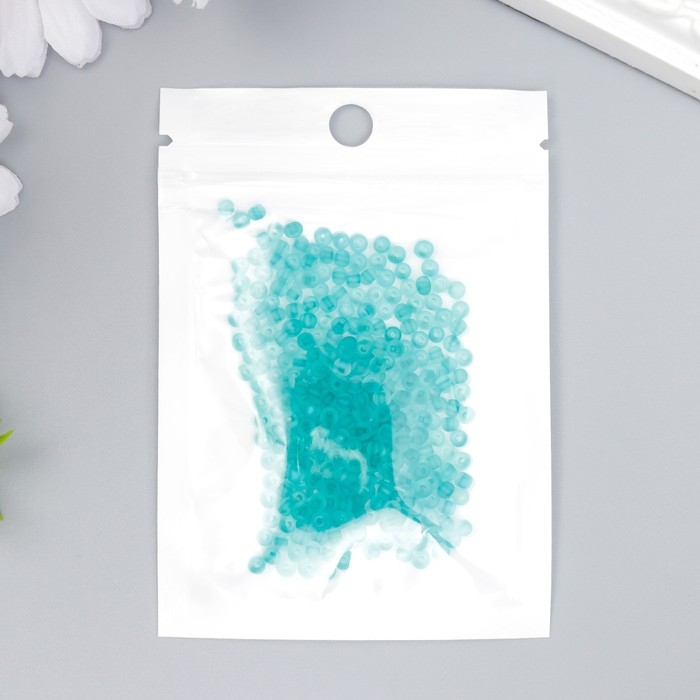 Бисер стекло 8/0  Бисер стекло 8/0 "Матовый полупрозрачный. Морской" 10 гр