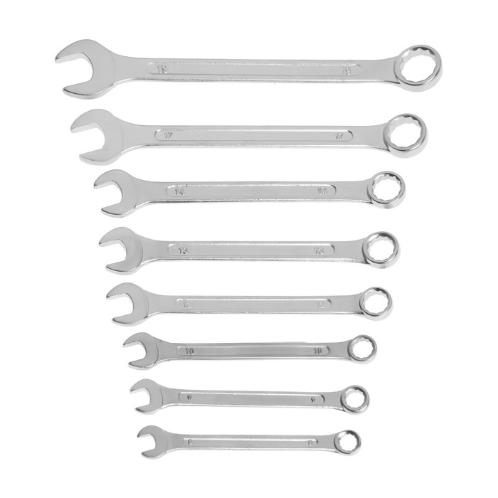 Набор ключей комбинированных в холдере ТУНДРА, хромированные, 8 - 19 мм, 8 шт. Набор ключей комбинированных в холдере ТУНДРА, хромированные, 8 - 19 мм, 8 шт.